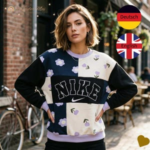 Patchwork Sweater Sewing Pattern & Tutorial | Oversized Color Block Sweater PDF | Beginner Friendly Sewing Guide | Size 32-46 | DressesMay