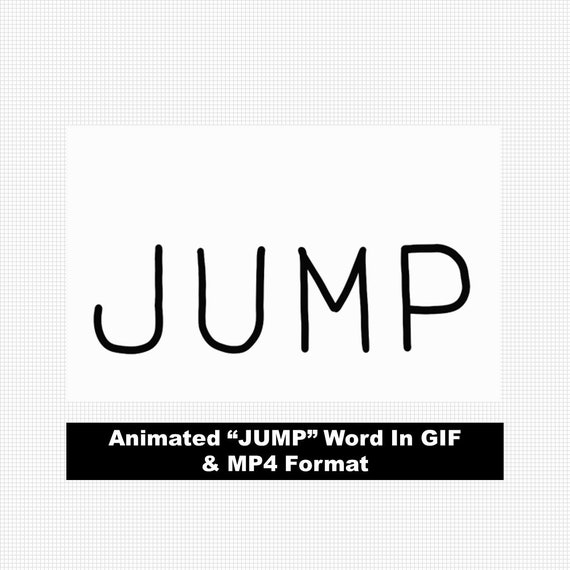Jump Animated Word in Looping Jumping Letters in GIF and MP4 Etsy