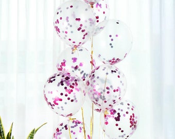 Decorative confetti balloons. Colorful confetti balloons. Balloons for birtday parties, weddings, bridal showers