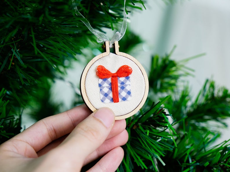 Mini Ornament Set, Lovely Little Handembroidered Ornament
