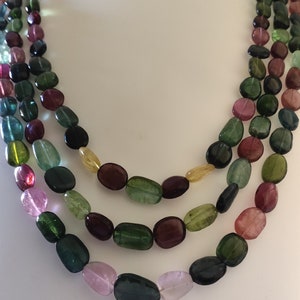 Multi Tourmaline Watermelon Nugget Beads AAA+ Antique Old Mines Tourmaline Smooth Oval Natural Genuine High Quality Gemstone Limited stocks