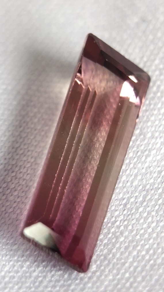 Pink Bi-Color Tourmaline 1.90 Ct AAA+ Baguette Cut Natural Loose Gemstone Rare Collector Fine Jewelry Stone |
