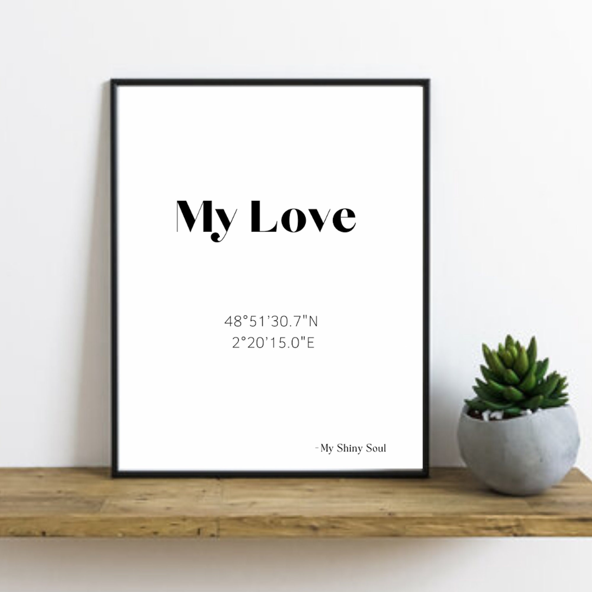 Affiche Couple Personnalisé L Poster Personnalisable avec Cadre Décoration Murale Cadre Photo Coordo