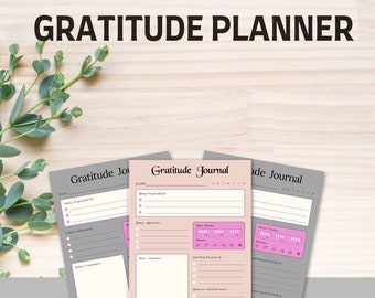Daily gratitude Journal, mindfulness journal, wellness journal, self care journal, gratitude journal