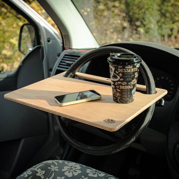 Lenkrad-Tisch, Ablage für VW-Bus und Ducato, Coffee Table oder Laptop-Unterlage für Wohmobile "CarLotte®"