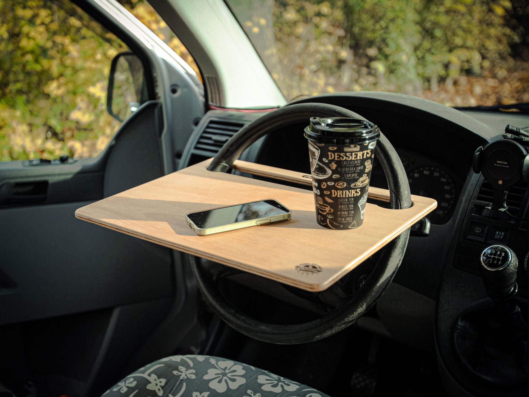 Lenkrad-Tisch, Ablage für VW-Bus und Ducato, Coffee Table oder