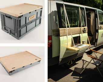 Bus shelf, Eurobox lid, van sideboard, outdoor kitchen, camping shelf "CarLotte® E"