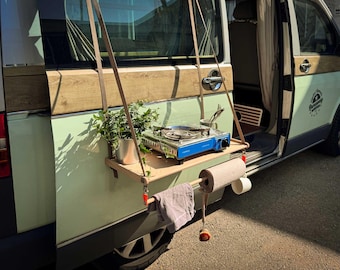 Bus shelf, hanging table "CarLotte® M" (69 x 30 cm) The storage solution for campervans or motorhomes