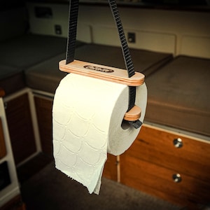 Toilet paper holder for camping, non-squeezing and height adjustable