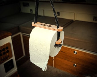 Toilet paper holder for camping, non-squeezing and height adjustable