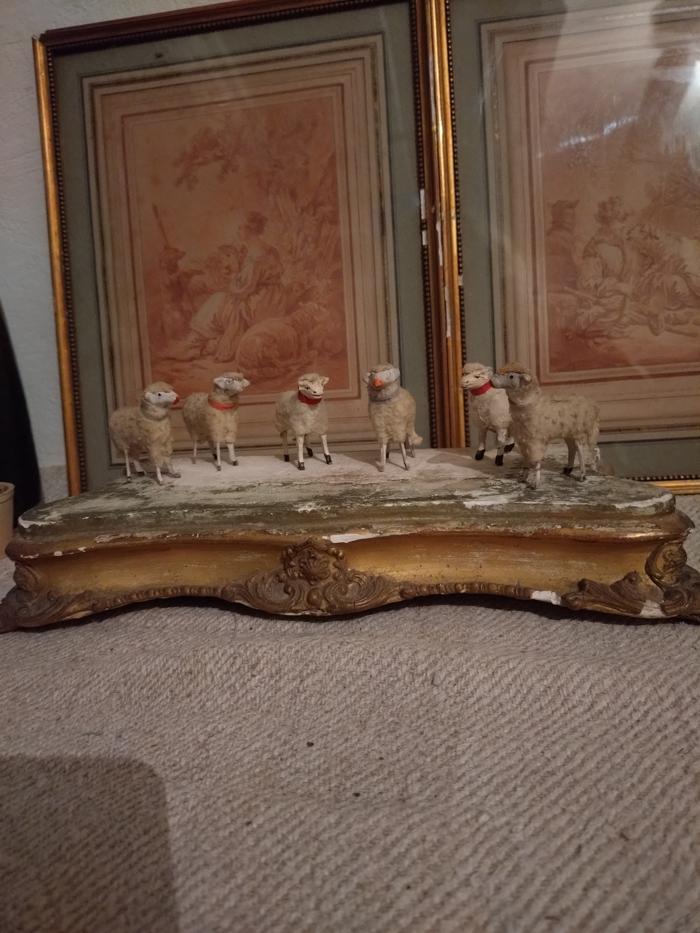 Antique putz sheep - Etsy 日本