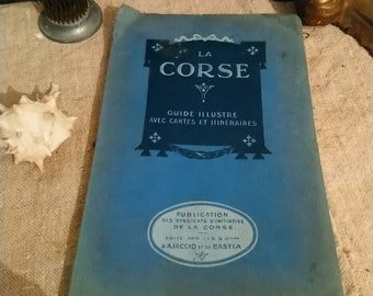 Vecchia guida illustrata della Corsica, con foto, mappe, itinerari
