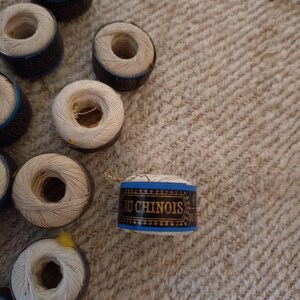 Spool of old linen thread, individually. Fil au Chinois Lille France image 4