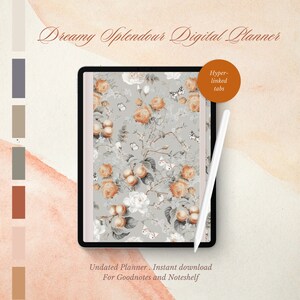 Aesthetic Digital Planner - 2025 Undated Daily and Weekly Planner for iPad, Goodnotes, Noteshelf, Monday Start, Instant download PDF