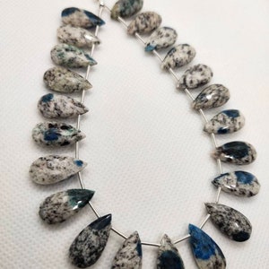 NATURAL K2 JASPER 20 piece Faceted fancy drilled beads Briolette gemstone beads size -  17.5X9X5MM app, Agate, 100% Natural Jasper, k2 [C09]