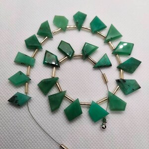 CHRYSOPRASE briolette beads 20 pieces awesome faceted fancy 9.5x9MM 17X11MM approx mystic rare, unique wholesale priec gemstone beads [C-30]