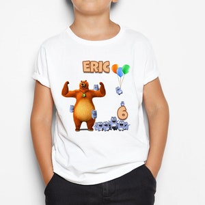 Bear Birthday Shirt, Grizzy Birthday Shirt, Grizzy and Lemmings Birthday Shirt, Lemmings Birthday Shirt, Grizzy Lemmings Birthday Shirt image 1