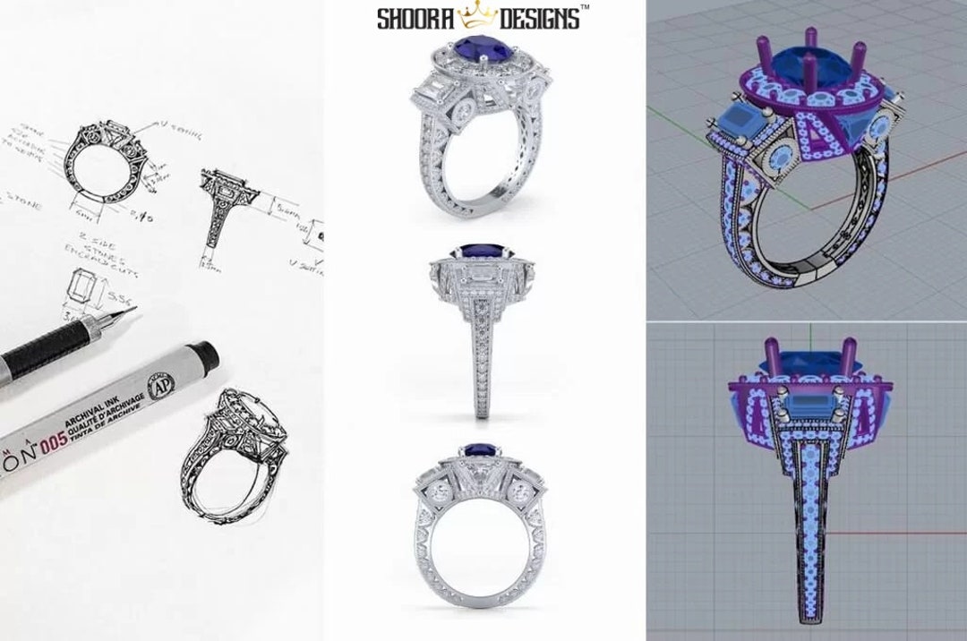 CAD Mockup 3D Jewelry Design Model of Your Own Jewelry. Etsy
