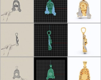 3D CAD Mock-Up: 3D CAD Custom Jewelry Design service Model of your own jewelry in Face work