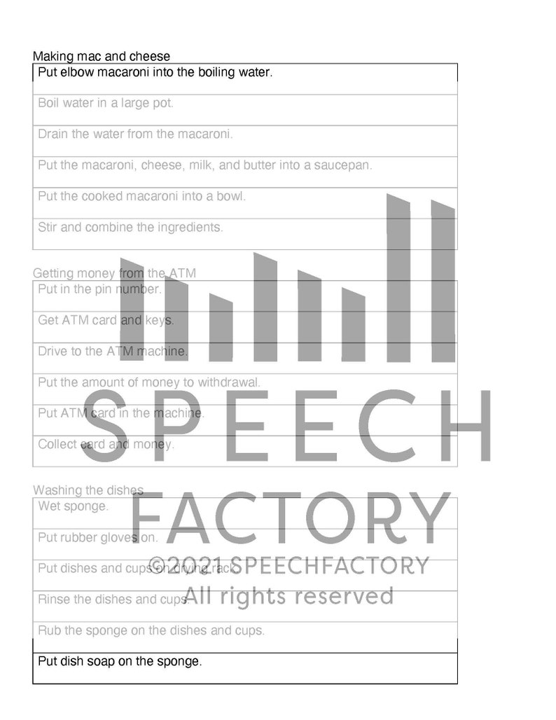 Sequencing Activities of Daily Living 58 Step ADL Adult Etsy Canada