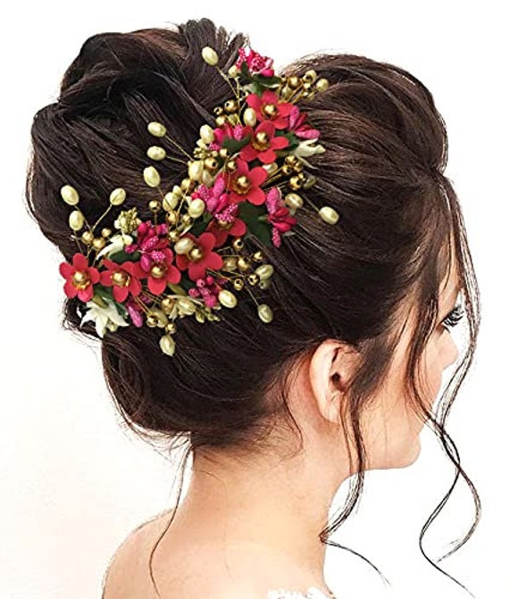 Indian Women Bridal Hair Accessories / Gajra for Bun /hair - Etsy Finland Indian Women Bridal Hair Accessories / Gajra for Bun /hair - Etsy Finland