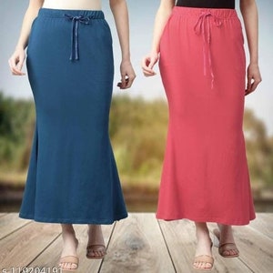SAREE SHAPEWEAR Womens Stretchable Skirt Petticoat Lehanga Fabric