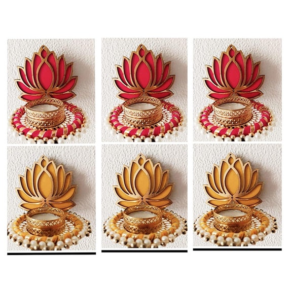 Floral Rangoli Mat Tealight Candle Holders Mat Temple Décor Etsy
