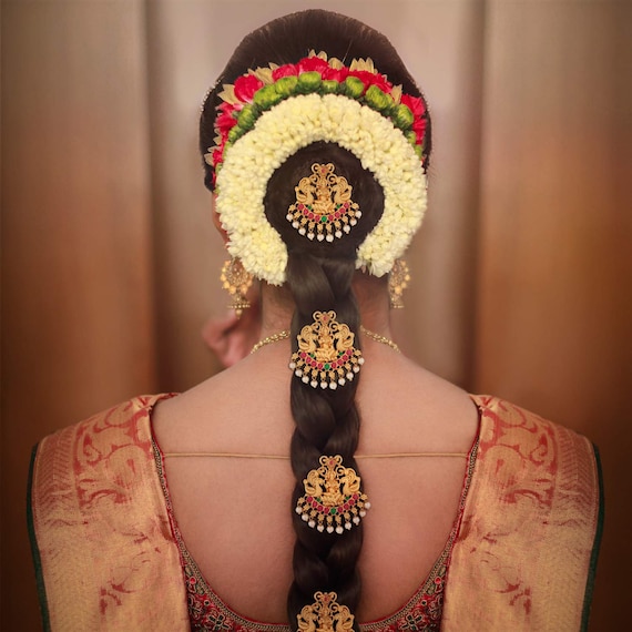 South Indian Women Bridal Hair Accessories Gajra /hair - Etsy