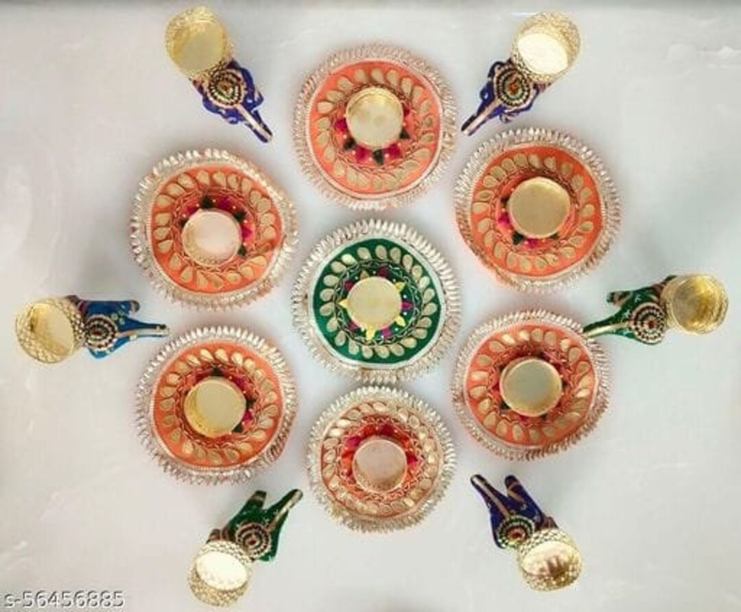 Floral Rangoli Mat Tealight Candle Holders Mat Temple Décor Etsy