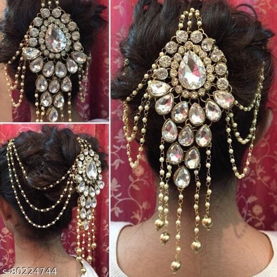 Indian Women Bridal Hair Accessories Kundan Hair Pin /hair - Etsy Ireland Indian Women Bridal Hair Accessories Kundan Hair Pin /hair - Etsy Ireland
