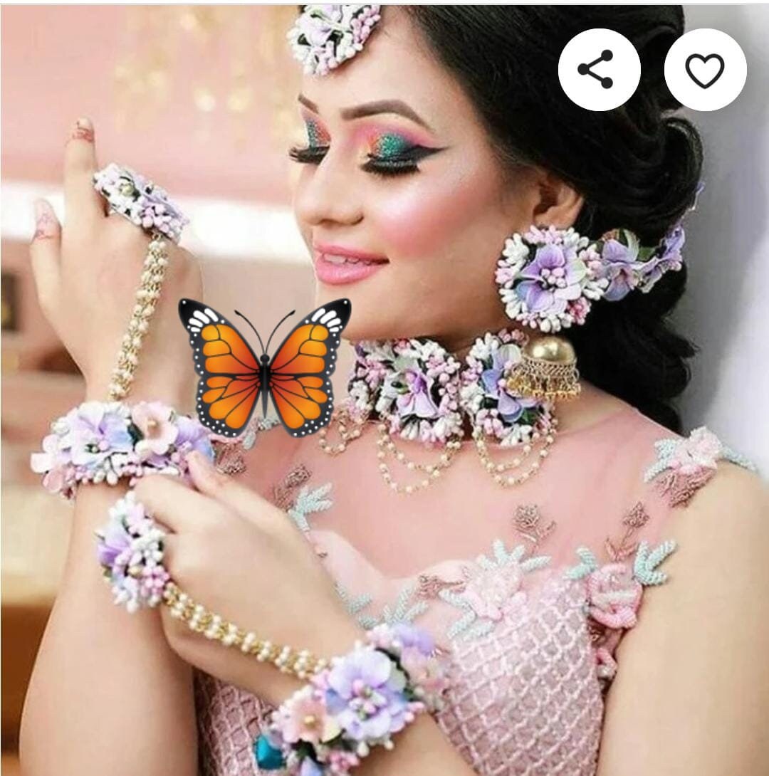 Blue 2024 flower jewellery