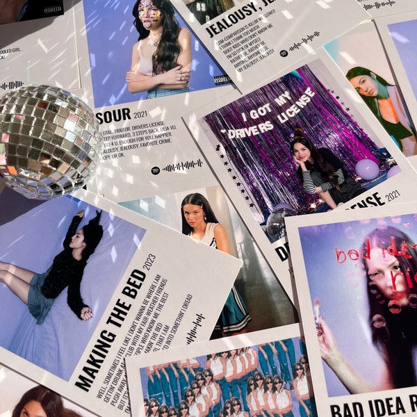 Olivia Rodrigo Posters 16 Pack, Music Album Posters, Olivia Rodrigo Merch, Wall Collages Kit, Aesthetic Dorm Decor, Olivia Rodrigo Fan Gift