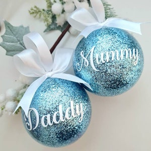 Personalised Christmas Bauble, Christmas Glitter Bauble, Personalised Glitter Bauble, Christmas Tree Decoration, Xmas bauble, Xmas decs