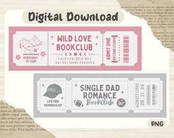 Wilde Liebe und Single Dad Bookclub Lesezeichen Designs | PNG-Datei | Druckbare Lesezeichen | Digitale Lesezeichen | Sofortdownload | Persönliche Nutzung