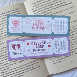 Fated Mates and Reverse Harem Bookmarks | Fantasy Bookmarks | Bookish Gift | Bookmark Ticket | Soul Mates Bookmark | Cute Bookmarks