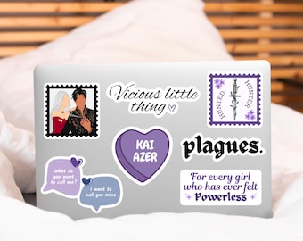 P Fantasy Inspired Stickers | Fantasy Book Stickers | Romantasy Stickers | Cute Laptop Sticker | Bookish Booktok Stickers | Separate or Pack