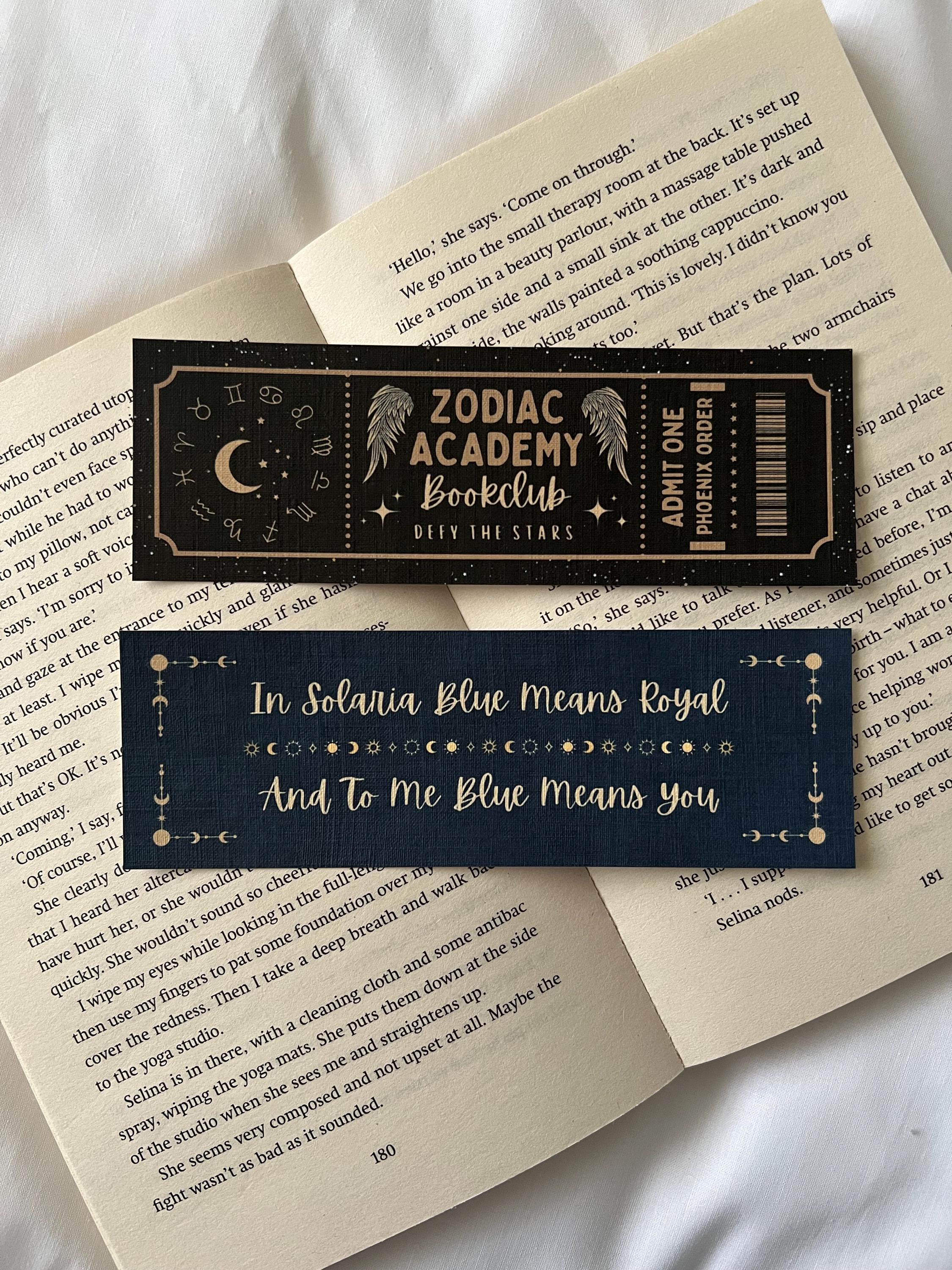 Zodiac Bookmarks | Fantasy Bookmarks | Bookish Gift | Bookmark Ticket | Bookclub Bookmark | Star Sign Bookmarks | Romantasy Bookmarks