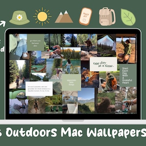 Sfondi e icone per MacBook all'aperto / 13 pollici / Vision Board / Collage / Sfondi estetici / Mood Board