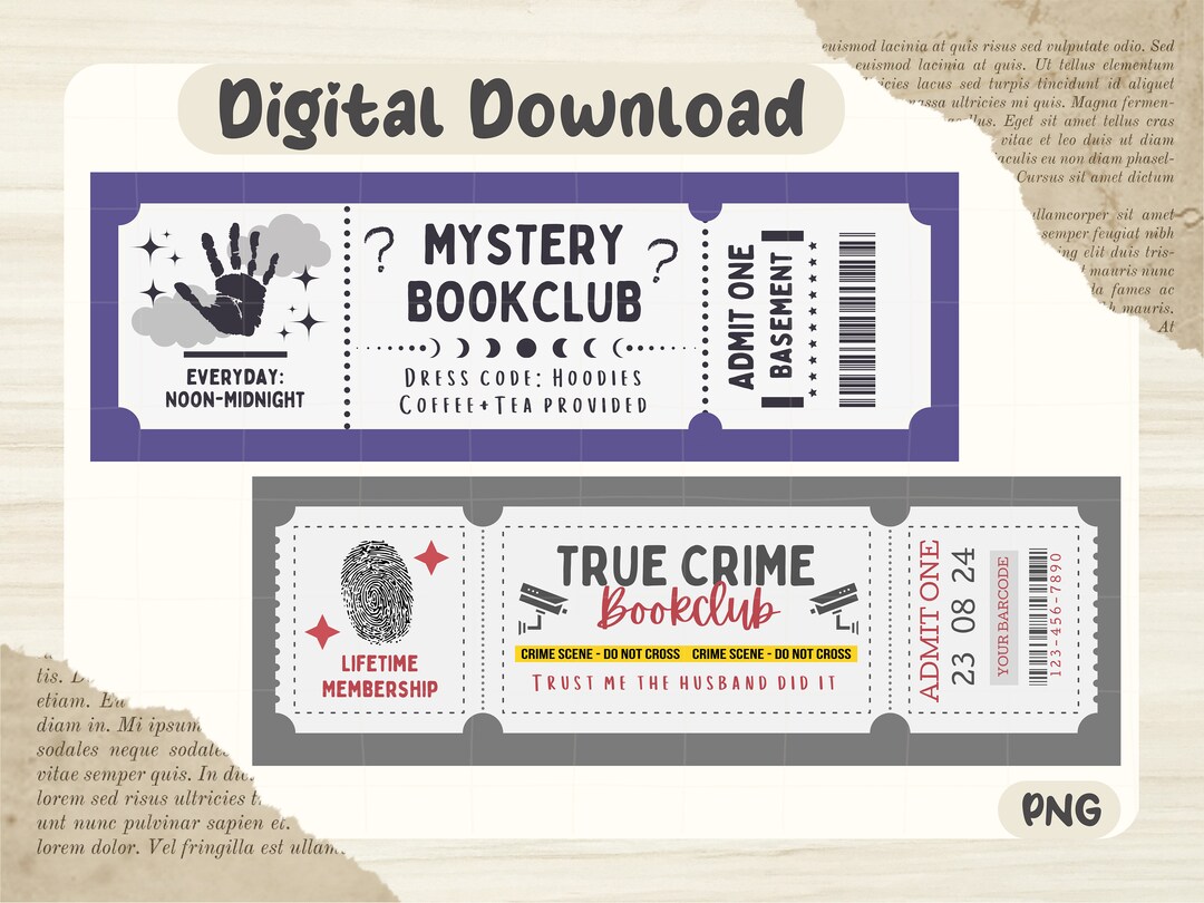 Mystery and True Crime Bookmark Designs | PNG File | Printable ...