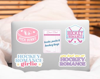 Hockey Romance Stickers | Sports Romance Stickers | Bookish Stickers | Cute Kindle Kobo Stickers | Girly Reading Stickers | Separate or Pack