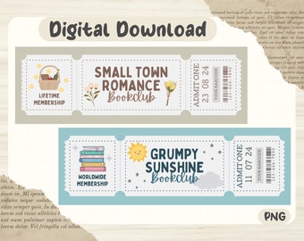 Small Town Romance and Grumpy Sunshine Bookmark Designs | PNG File | Printable Bookmarks | Book Gift | Instant Download | Personal Use