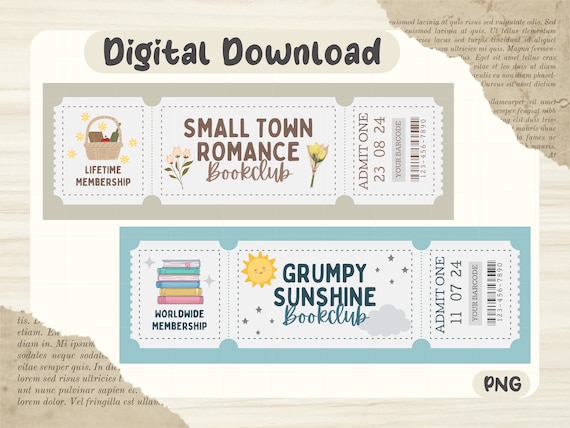 Small Town Romance and Grumpy Sunshine Bookmark Designs | PNG File | Printable Bookmarks | Book Gift | Instant Download | Personal Use