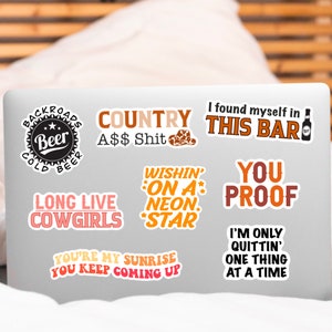 Country Music Inspired Stickers (Pack 3) | Separate or Pack | Laptop, Notebook, Planner, Phone, etc.