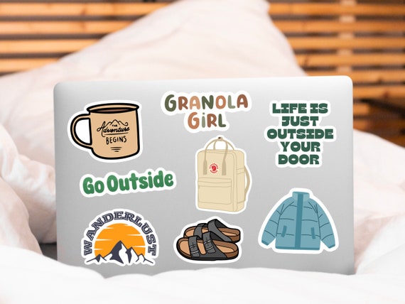 Granola Girl/Outdoors Inspired Stickers | Nature Stickers | Outdoorsy Stickers | Camping Hike Stickers | Separate or Pack