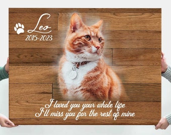 Personalized Cat Memorial Gift, Pet Memorial Picture Frame, Pet Loss Keepsake, Cat Sympathy Gift, Pet Memorial Canvas, Cat Loss Gift