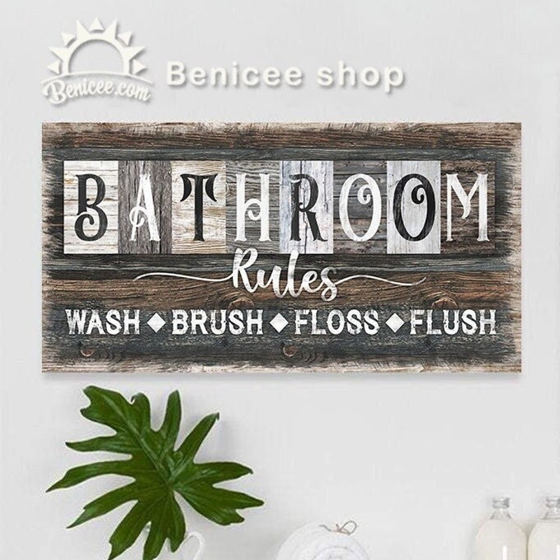 Rustic Signs For Bathroom