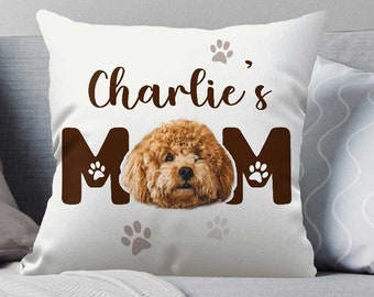 Custom Dog Pillow, Pet Name Pillow, Personalized Pillow Dog Photo Gift For Dog Lovers, Dog Mom Gifts, Christmas Gift For Pet Owner Pillow