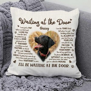 Custom Dog Memorial Pillow, Pet Memorial Gift, Loss of Pet Sympathy Gift, Pet Picture Pillow, Pet Loss Gift for Dog Lover, Dog Photo Pillow