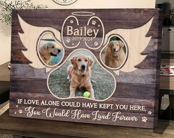 Custom Dog Memorial Photo Canvas: Pet Loss Sympathy Gift