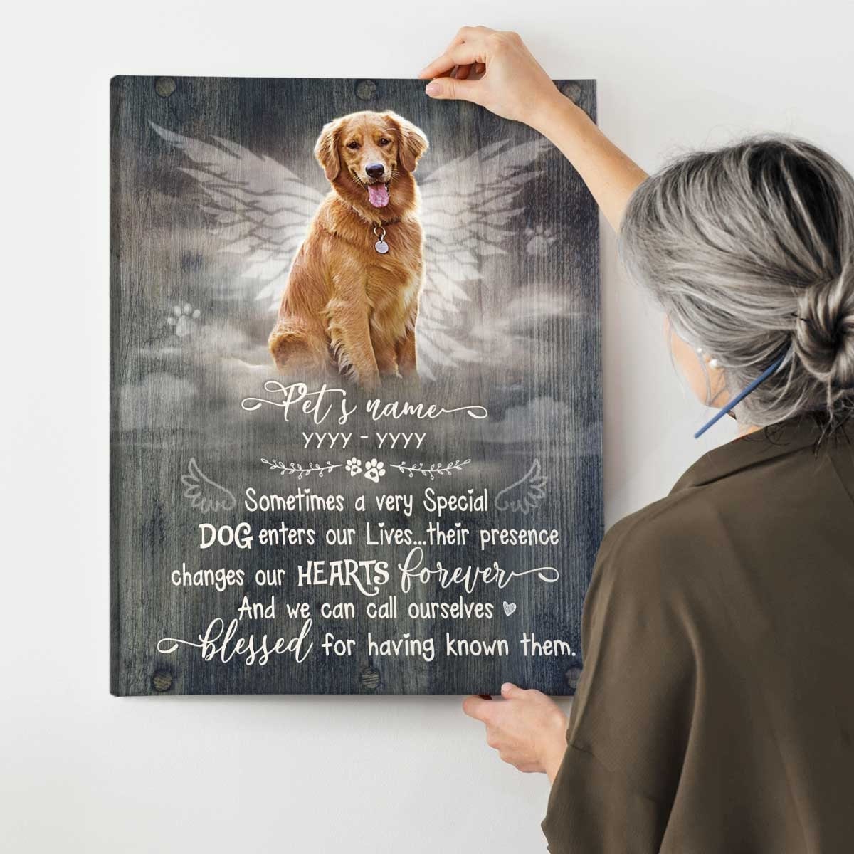 Personalized Pet Memorial Gifts Pet Portraits Memorial Wall Etsy